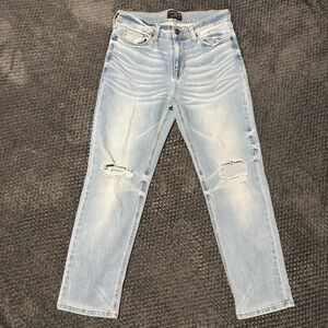 No Boundaries Distressed Jeans Men 30x30 Stretch Slim Straight Ripped Denim